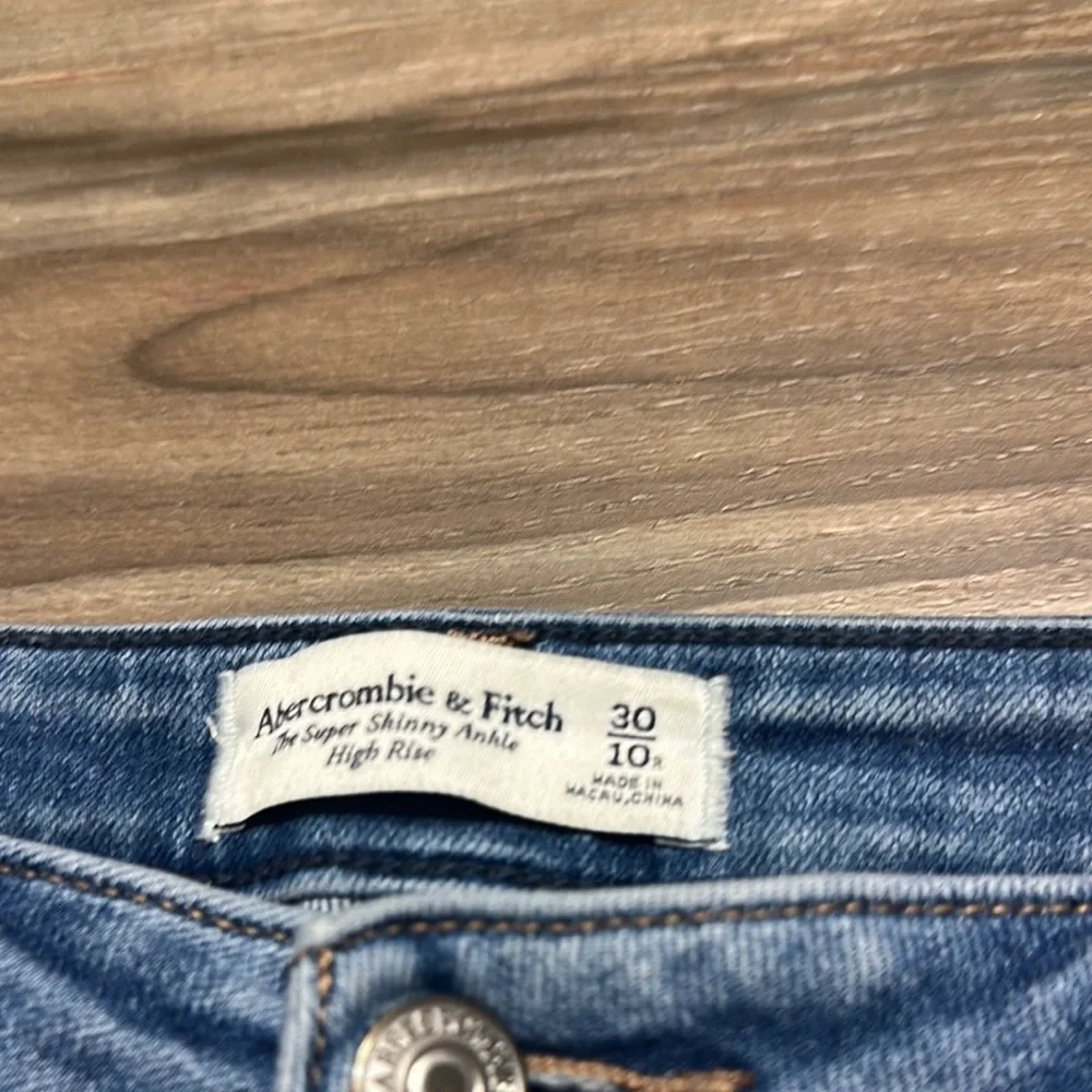 Abercrombie & Fitch Curve Love High Rise Super Skinny Ankle Jean sz 30/10 - Picture 5 of 10